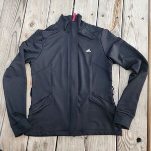 Black Womens Adidas Sz Medium Clima365 Full Zip Track Running Training Jacket